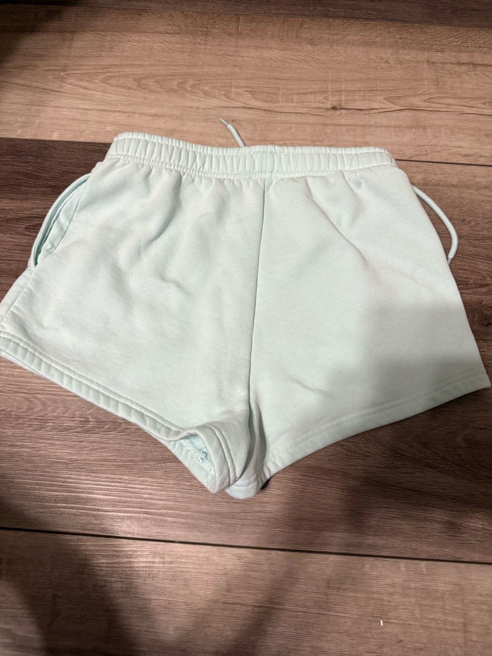 White Fox Boutique Light Mint Drawstring Athletic Shorts - Picture 4 of 4
